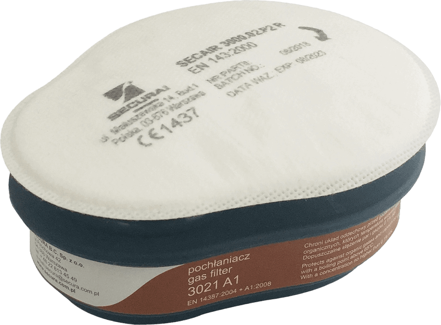 Filter proti plynom a prachu A1P2 SECURA