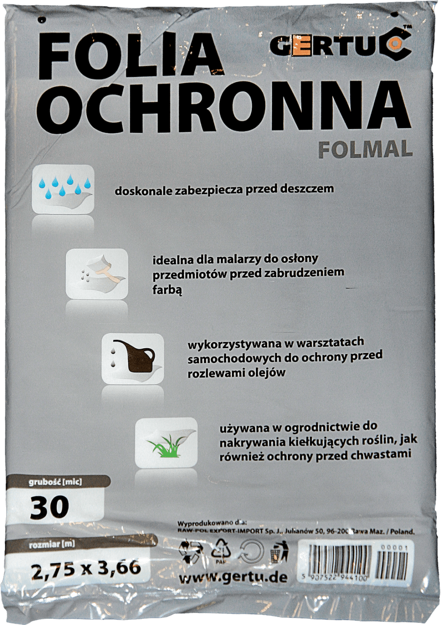 Ochranná zakrývacia fólia GERTUC 2,75 x 3,66 m