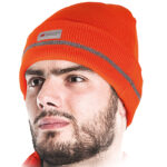 Zimná fluorescenčná pracovná čiapka SIMPLE VIS