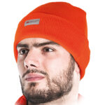 Zimná flurescenčná pracovná čiapka SIMPLE VIS