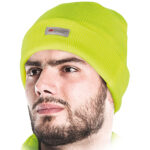 Zimná flurescenčná pracovná čiapka SIMPLE VIS