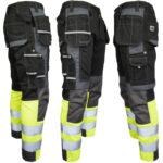Bavlnené reflexné nohavice HAYER BLACK HIVIS