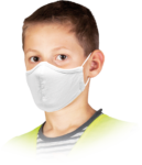 Detské hygienické rúško bavlnené trojvrstvové SAFER WHITE 10ks
