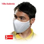 Hygienické rúška bavlnené trojvrstvové SAFER WHITE 10ks Hygienické rúška bavlnené trojvrstvové SAFER WHITE 10ks