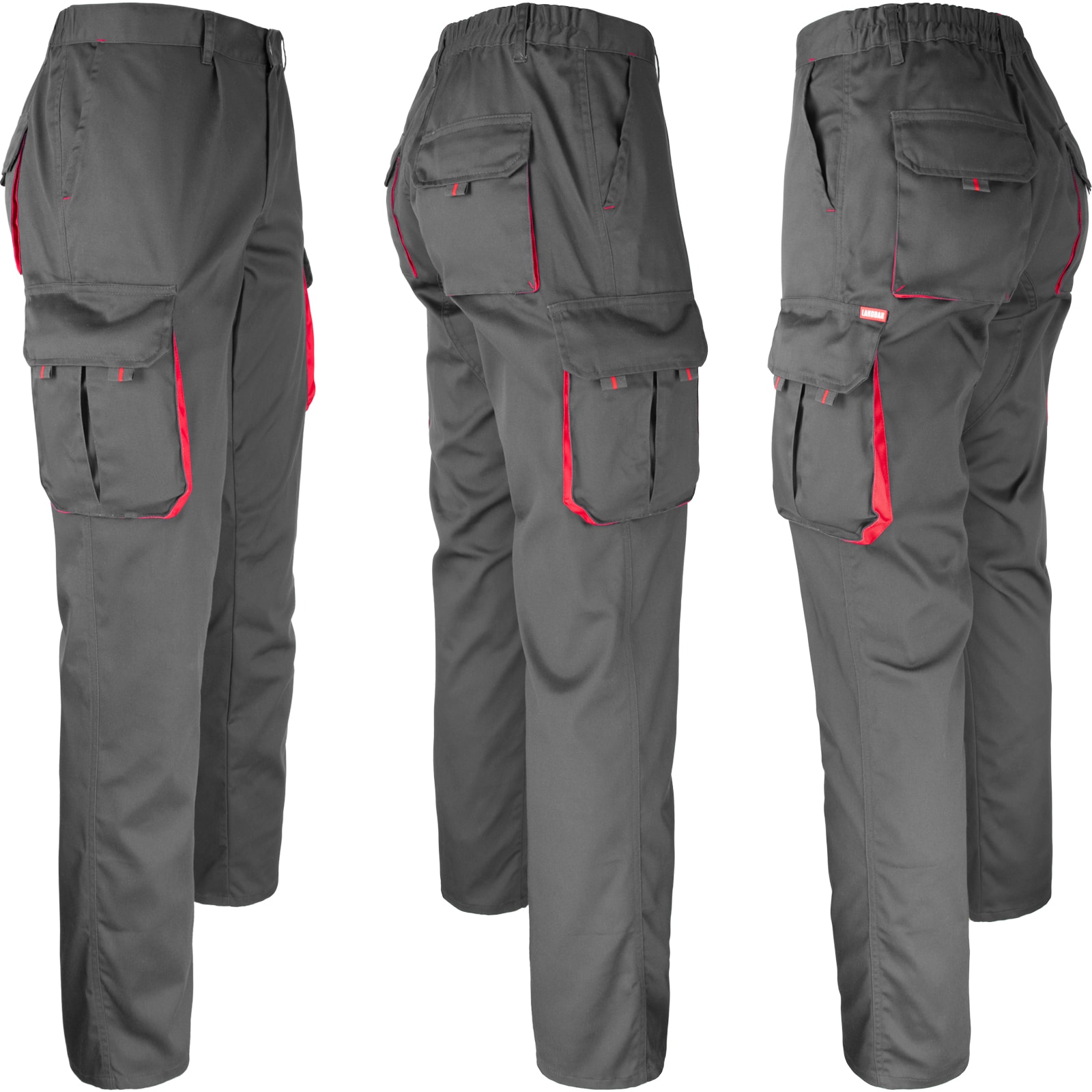 Dámske pracovné montérky s elastanom FRAULAND GREY RED Dámske pracovné montérky s elastanom FRAULAND GREY RED