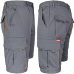 Montérkové kraťasy s elastanom MANNLAND GREY ORANGE