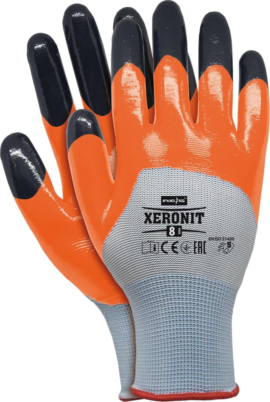 Pracovné rukavice nitrilové XERONIT ORANGE