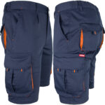 Montérkové kraťasy s elastanom MANNLAND NAVY ORANGE Montérkové kraťasy s elastanom MANNLAND NAVY ORANGE