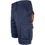 Montérkové kraťasy s elastanom MANNLAND NAVY ORANGE