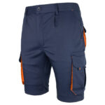 Montérkové kraťasy s elastanom MANNLAND NAVY ORANGE