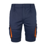 Montérkové kraťasy s elastanom MANNLAND NAVY ORANGE