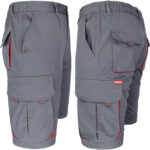 Montérkové kraťasy s elastanom MANNLAND GREY RED Montérkové kraťasy s elastanom MANNLAND GREY RED