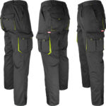 Pracovné nohavice s elastanom MANNLAND BLACK YELLOW