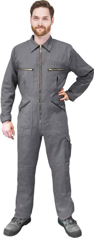 Pracovná bavlnená kombinéza DELUX GREY Pracovná bavlnená kombinéza DELUX GREY
