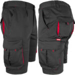 Montérkové kraťasy s elastanom MANNLAND BLACK RED Montérkové kraťasy s elastanom MANNLAND BLACK RED