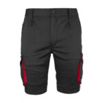 Montérkové kraťasy s elastanom MANNLAND BLACK RED