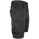 Montérkové kraťasy s elastanom MANNLAND BLACK RED