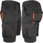 Montérkové kraťasy s elastanom MANNLAND BLACK ORANGE