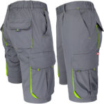 Dámske montérkové kraťasy s elastanom FRAULAND GREY YELLOW Dámske montérkové kraťasy s elastanom FRAULAND GREY YELLOW