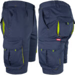 Montérkové kraťasy s elastanom MANNLAND NAVY YELLOW