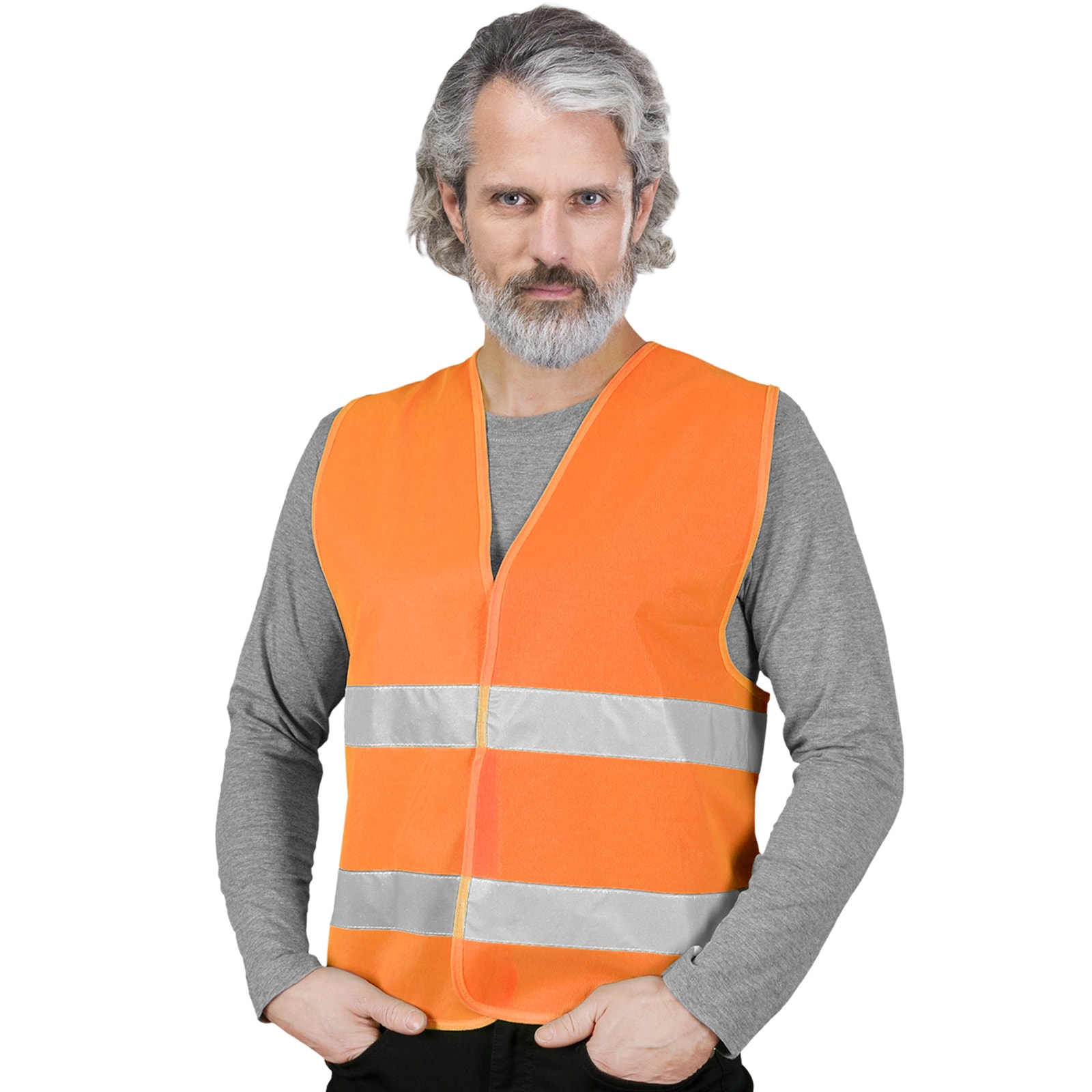 Reflexná pracovná vesta LUMI ORANGE Reflexná pracovná vesta LUMI ORANGE