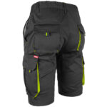 Dámske montérkové kraťasy s elastanom FRAULAND BLACK YELLOW