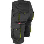 Dámske montérkové kraťasy s elastanom FRAULAND BLACK YELLOW