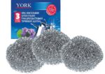 Kovové hubky na riad YORK 3ks