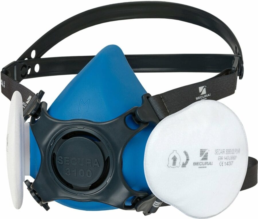 Set polomaska s filtrami P3 R SECURA 3100 DUST