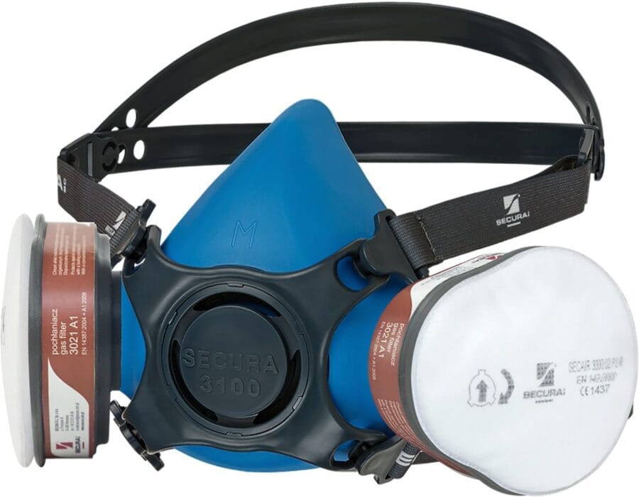 Set polomaska s filtrami A1 P2 R SECURA 3100 LAK