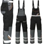 Pracovné montérky na traky PRO BLACK REFLEX Pracovné montérky na traky PRO BLACK REFLEX