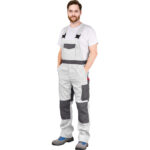 Pracovné nohavice na traky DELUX WHITE