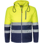 Flísová reflexná mikina s kapucňou HIVIS HOOD NAVY