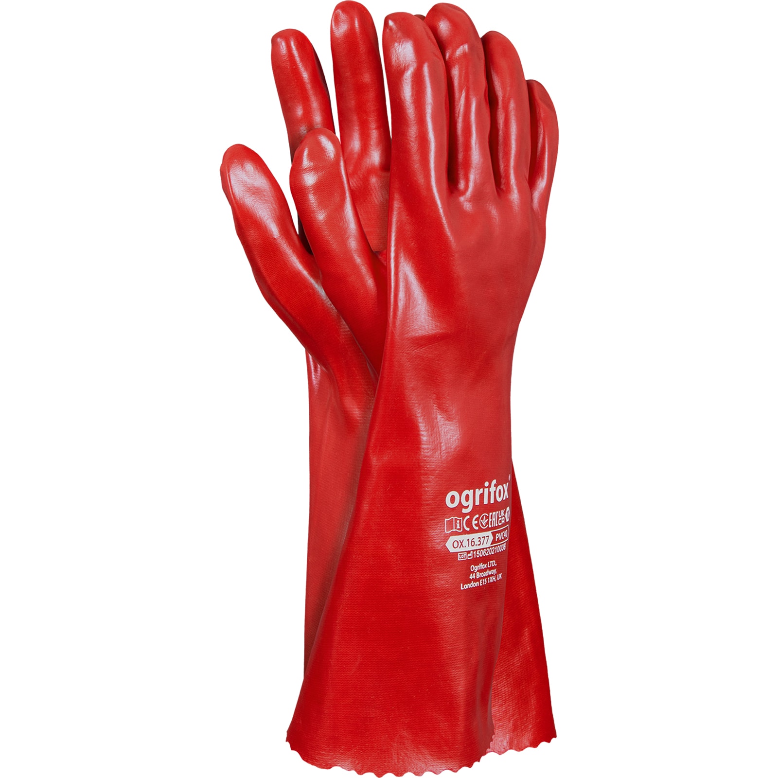 Pracovné rukavice z PVC FOXI 40cm Pracovné rukavice z PVC FOXI 40cm