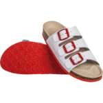 Dámske ortopedické šlapky KORK FUN RED