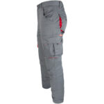 Pracovné nohavice s elastanom MANJOG GREY RED