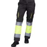 Dámske reflexné nohavice s elastanom FRAULAND HIVIS BLACK
