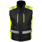 Reflexná zateplená pracovná vesta ASKER YELLOW